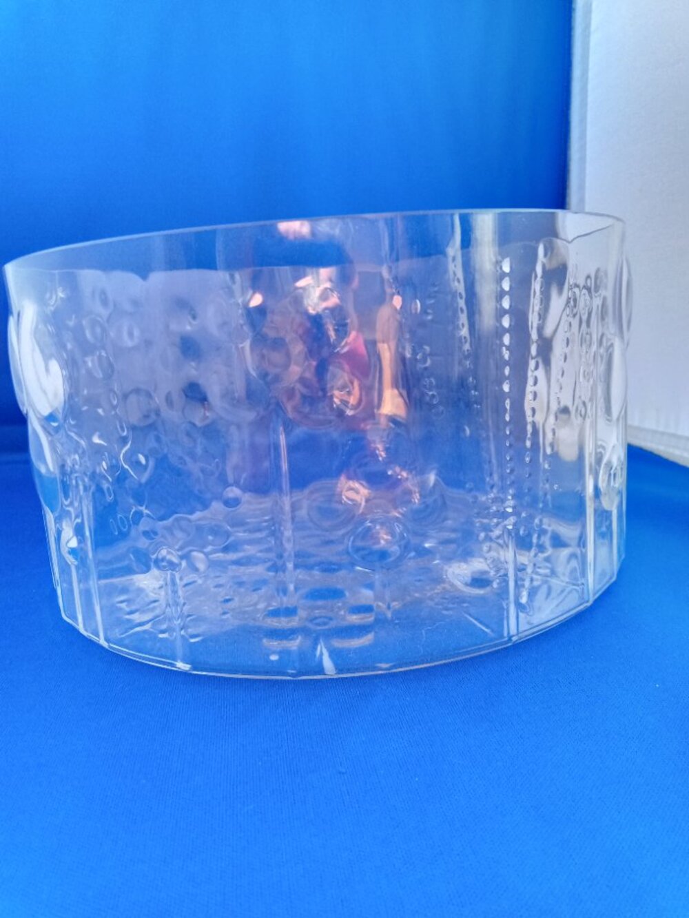 Vintage Iittala Nuutajarvi Flora Glass Salad Serving Bowl Oiva Toikka 7.5"